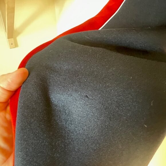 FRAME Navy High Waisted Track Pants With Side Stripe Size Medium - Picture 6 of 7